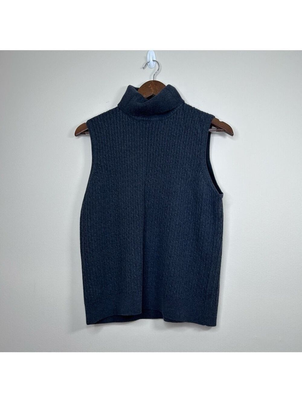 Jeanne Pierre Gray Cable Knit Turtleneck Sweater XL